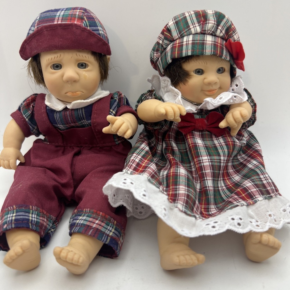 (2) GI-GO MY PALS BEAN BAG DOLLS EXPRESSION FACES 7"- 8"